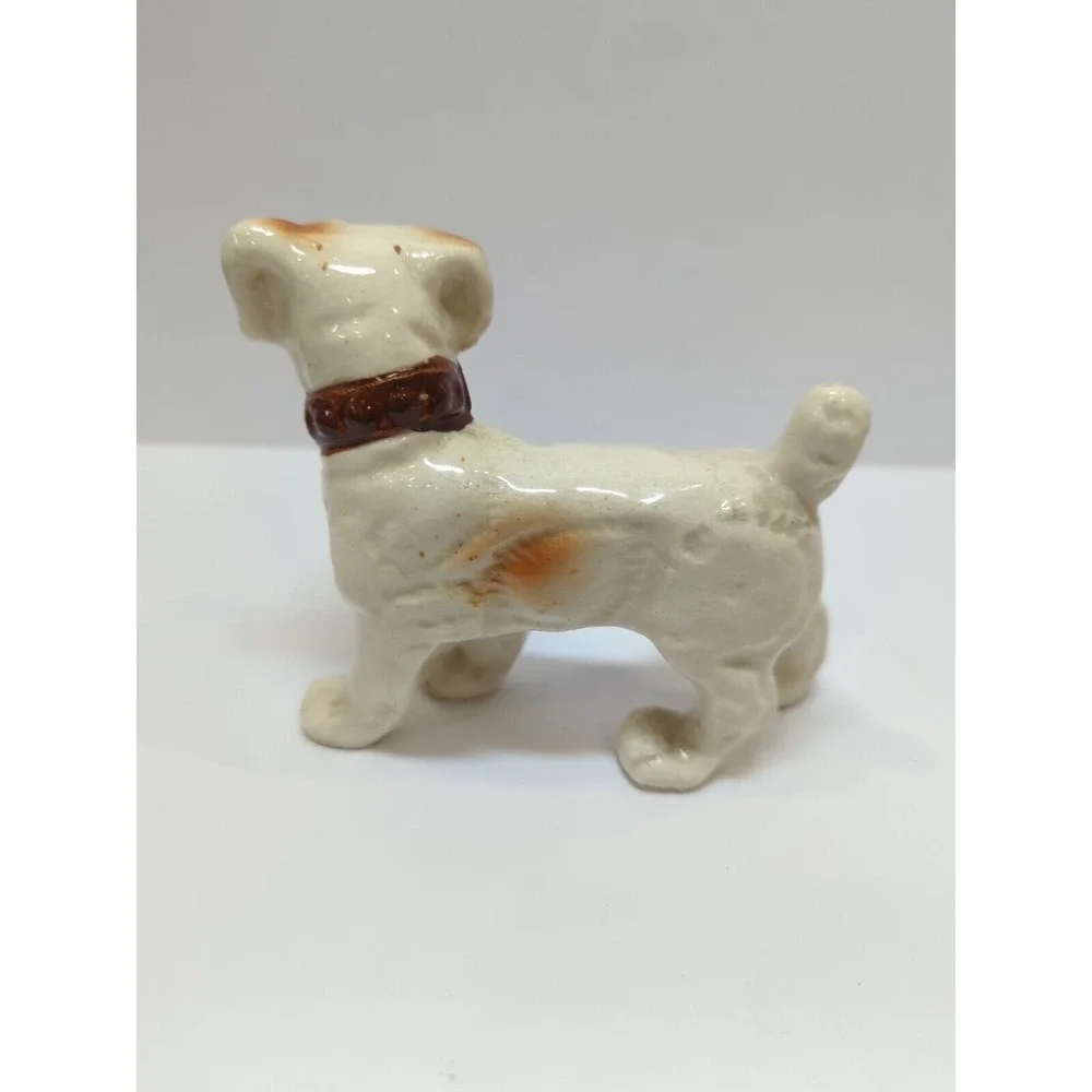 Vintage porcelain Terrier dog figurine small made in Japa